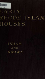 Early Rhode Island houses : an historical and architectural study_cover