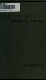 The slide rule; a practical manual_cover