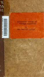 The principal works of George Meredith: a brief bibliography_cover