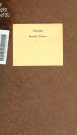 Sealed orders, and other poems_cover