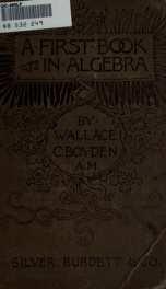 A first book in algebra_cover