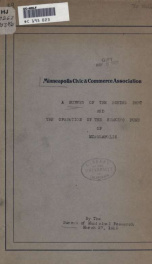 A survey of the bonded debt and the operation of the sinking fund of the City of Minneapolis with suggestions for a financial plan_cover