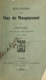 Souvenirs sur Guy de Maupassant_cover