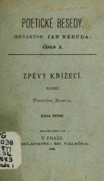 Zpvy kníecí; básn_cover