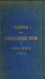 Songs and miscellaneous poems by John Imrie_cover