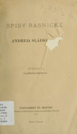 Spisy básnické Andreja Sládkovia_cover