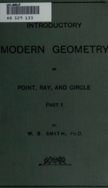 Introductory modern geometry of point, ray, and circle_cover