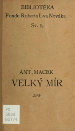 Velký mír; vere_cover