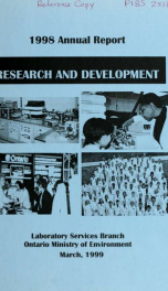 1998 Annual Report Research and Development Laboratory Services Branch March 1999_cover