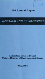 1993 Annual Report Research and Development Laboratory Services_cover