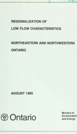 Regionalization of Low Flow Characteristics-northeastern and Northwestern Region_cover