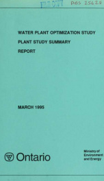 Water Plant Optimization Study Plant Study Summary Report_cover