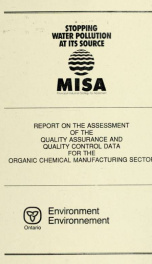 Report on the assessment of the quality assurance and quality control data for the organic chemical manufacturing sector_cover