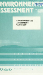 Environmental Assessment Glossary E-5_cover