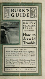 Burk's guide of Niagara Falls : eighty illustrations of valued interest to any visitor, guide map on pages 32 and 33, directions as suggested by a resident ..._cover