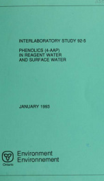 Phenolics (4-AAP) in reagent water and surface water : report_cover