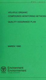 Volatile organic compounds monitoring network : quality assurance plan_cover