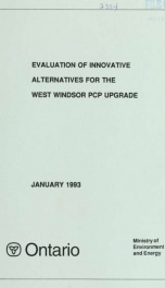 Evaluation of innovative alternatives for the West Windsor PCP upgrade_cover