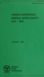 Toronto waterfront general water quality, 1976-1983_cover