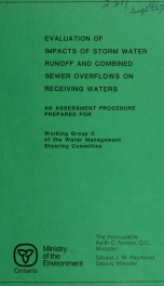 Evaluation of Impacts of Stormwater Runoff and Combined Sewer Overflows on Receiving Waters;assessment Procedure_cover