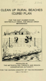 Clean up rural beaches (CURB) plan : for the East Humber River, Centreville Creek, and Bruce Creek watersheds_cover