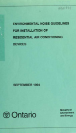 Environmental noise guidelines for installation of residential air conditioning devices_cover