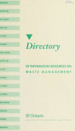 Directory of information resources on waste management_cover
