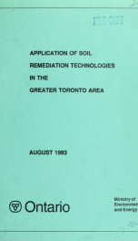 Application of soil remediation technologies in the Greater Toronto Area (GTA)_cover