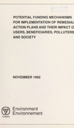 Potential funding mechanisms for implementation of remedial action plans and their impact on users, beneficiaries, polluters and society_cover