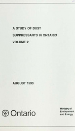 A Study of dust suppressants in Ontario : final report : report 2_cover