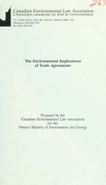 The Environmental implications of trade agreements_cover