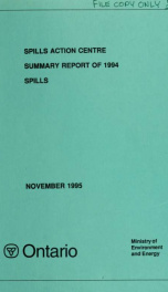 Spills Action Centre Summary Report of 1994 Spills_cover
