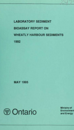 Laboratory sediment bioassay report on Wheatly Harbour sediments, 1992_cover