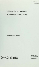 Reduction of sawdust in sawmill operations_cover