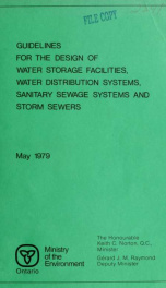 Guidelines for the design of water storage facilities, water distribution systems, sanitary sewage systems and storm sewers_cover