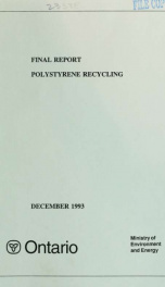 Final report : polystyrene recycling : report_cover