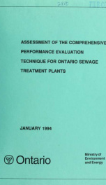 Assessment of the Comprehensive Performance Evaluation Technique for Ontario Sewage Treatment Plants_cover