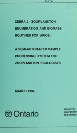 ZEBRA2 - zooplankton enumeration and biomass routines for APIOS : a semi-automated sample processing system for zooplankton ecologists : report_cover