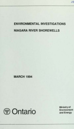 Environmental investigation, Niagara River shorewells : report_cover