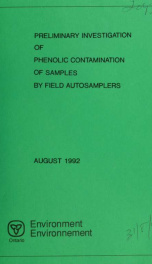 Preliminary Investigation of Phenolic Contamination of Samples by Field Autosamplers_cover