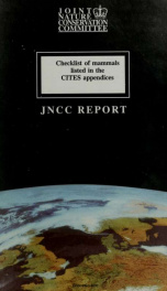 Checklist of mammals listed in the CITES appendices 1995_cover
