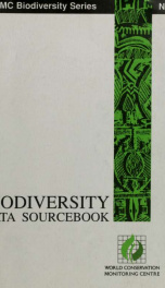 Biodiversity Data Sourcebook. WCMC Biodiversity Series 1 1994_cover