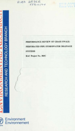 Performance review of grass swale-perforated pipe stormwater drainage systems_cover