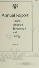 MOEE Annual Report 1992-93 / Rapport Annuel 1992-1993_cover