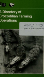 A directory of crocodilian farming operations 1985_cover