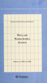 Welland DWSP Water Supply System Report 1991 and 1992_cover