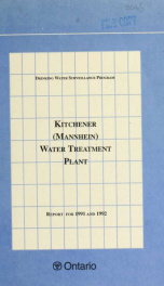 Kitchener (Mannheim) DWSP Water Treatment Plant Report 1991 and 1992_cover