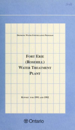 Drinking Water Surveillance Program annual report.  Fort Erie (Rosehill) Water Treatment Plant_cover