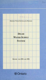 Drinking Water Surveillance Program annual report. Delhi Water Supply System_cover