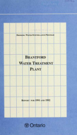 Drinking Water Surveillance Program annual report. Brantford Water Treatment Plant_cover